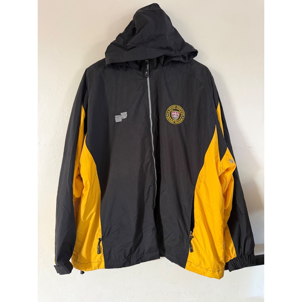Official Sports US Soccer Federation Referee Jacket Black Yellow Mens Large L